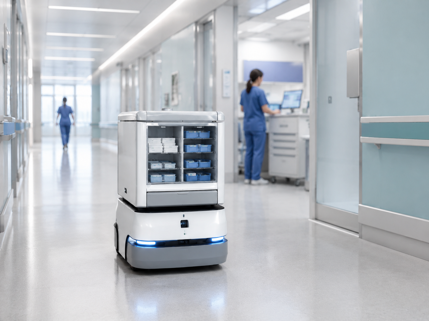 Delivery robot for clinics